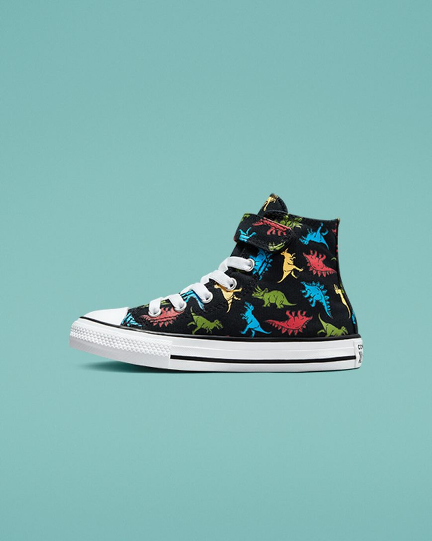 Tenis Converse Chuck Taylor All Star Easy-On Dinosaurs Cano Alto Menina Pretas Vermelhas Azuis | PT A07341P